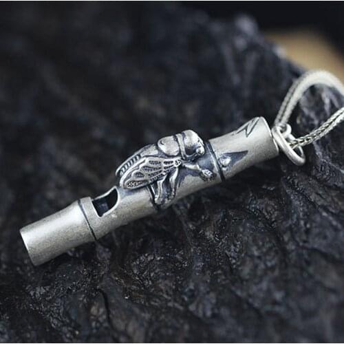 New Thai silver handmade whistling cicada pendant real s990 pure silver pendant for men and women Good luck success pendant