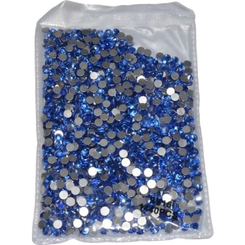SS3-SS20 Flatback Nail Rhinestones Light Blue Non Hotfix Rhinestones 3D For Nail Art Decorations Accessories Design