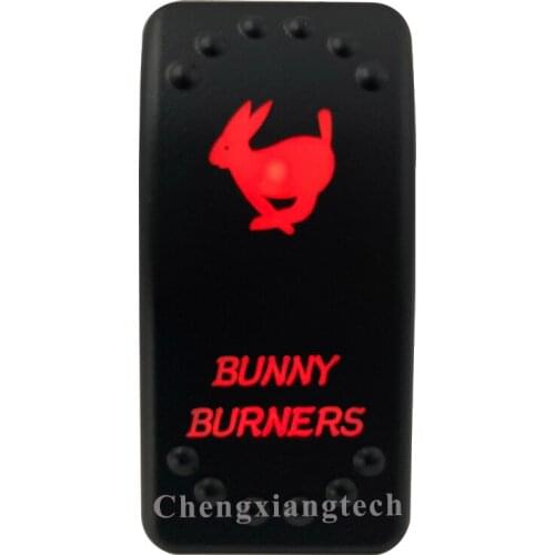 12V 20A / 24V 10A Dual Red Led 5P On Off SPST Rocker Switch Bunny Burners Waterproof for Car Boat Truck Circuit Breaker
