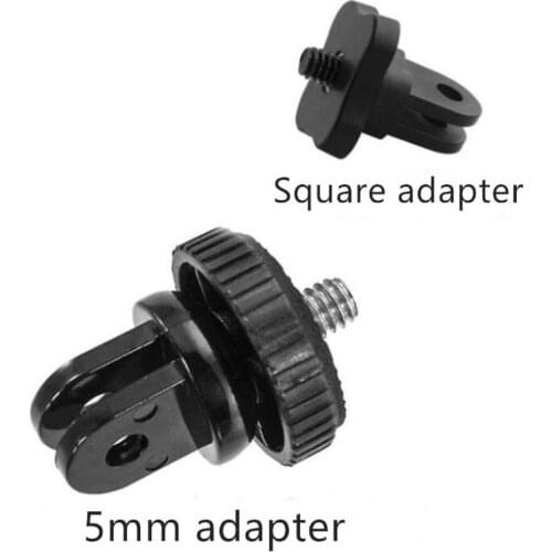 2pcs Camera Mount Adapter for GoPro Hero 7 6 5 4 Sony 4K Xiaomi 5mm Screw Head Square Tripod Adapter Action Camera Accessories