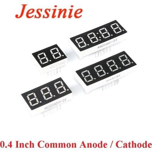 5pcs 0.4 Inch Digital Tube LED Display 2 Bit 3 Bit 4 Bit Clock Common Anode Cathode 0.4" 7 Segment Led DIY Red Board 0.40 Inch
