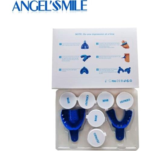 50pcs/lot Angelsmile Silicon Mode Dental Impression Materials Teeth Molding Kit Trays Drop Shipping