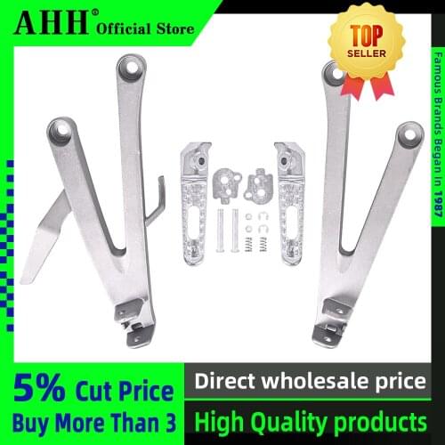 AHH Motorcycle Aluminium Rear Footrests Bracket Kit Foot Pegs Rests Assembly For Honda CBR600 2007 2008 - 2014 CBR600RR F5 07-14