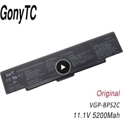 GONYTC VGP-BPS2C Original Laptop Battery For SONY VAIO VGN VGC-LA VGP-BPS2 VGP-BPS2A VGP-BPS2B 11.1V 5200MAH