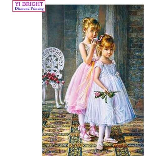 YI BRIGHT 5D Diy Square/Round Full diamond painting"Angel girl" diamond embroidery cross stitch Home Decor new Years gift XPZ