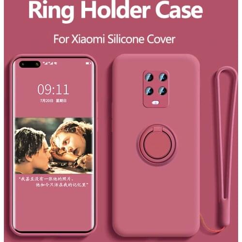 Case For Xiaomi Poco X3 NFC Case Ring Holder Silicone For Xiaomi Redmi Note 9S 9 Max K30 K30S Pro Case Fot Mi 10T Pro 5G Cover