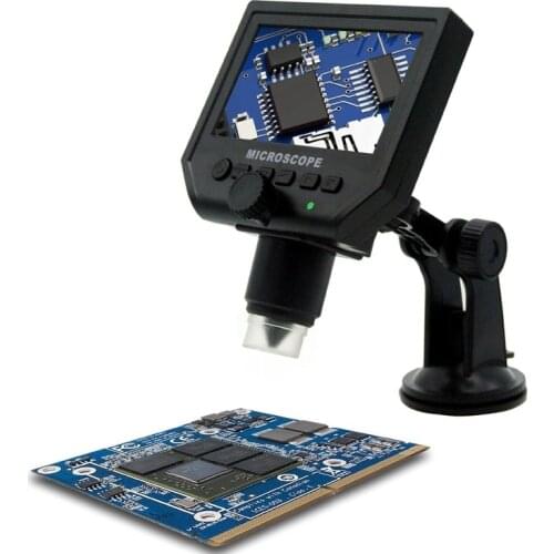 Digital Microscope 1-600X Continuous Magnification 4.3-inch HD OLED Display 3.6 Megapixel CCD Built-in Super Lithium Battery