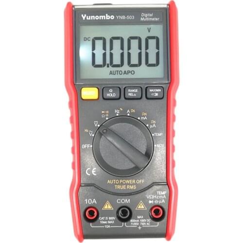 Yunombo YNB-501 NCV Digital Multimeter 6000 counts Auto Ranging AC/DC voltage meter Flash light Back light Large Screen