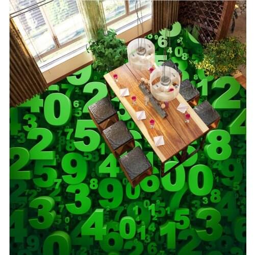 Home Decoration 3D letter Custom Photo self-adhesive 3D floor PVC waterproof floor 3d floor stickers