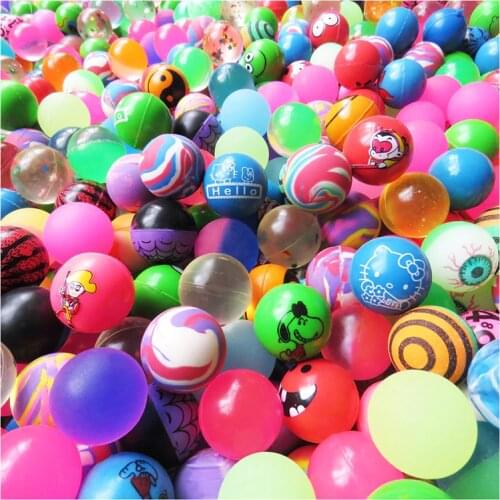 10pcs Children Toy Ball Colored Bouncing Ball Rubber Outdoor Toys Kids Sport Games Elastic Color mixing Juggling Jumping Balls