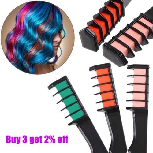 10 Colors ABS Hair Chalk Comb Disposable Temporary Dye Stick Practical Hair Dye Comb Hair Dyeing Fast And Long Lasting Tools