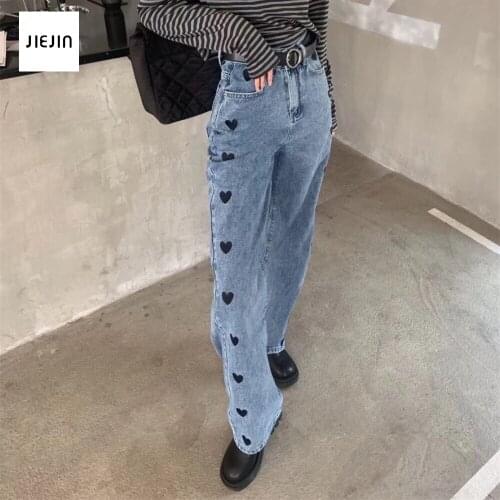 Женские джинсы с вышивкой JIEJIN China At AliExpress