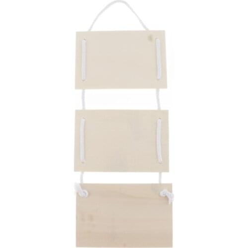 DIY Writing Painting Doodle Blank Plaque Wooden Sign Wall Hanging Art Crafts