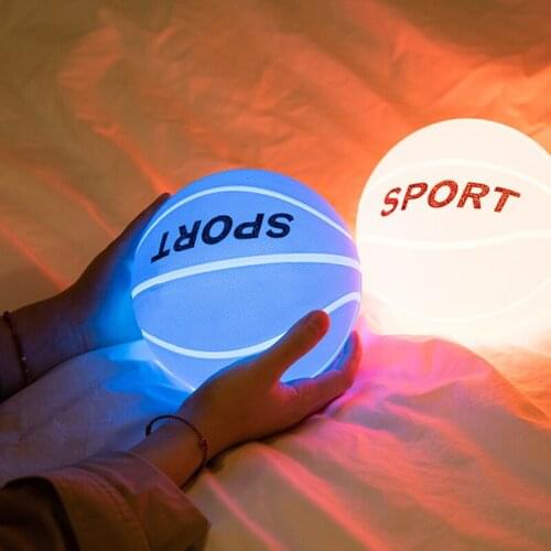 Creative Basketball Silicone Night Light USB Rechargeable Led Pat Light Bedroom Decoration Table Lamp Home Decor for Baby Kids
