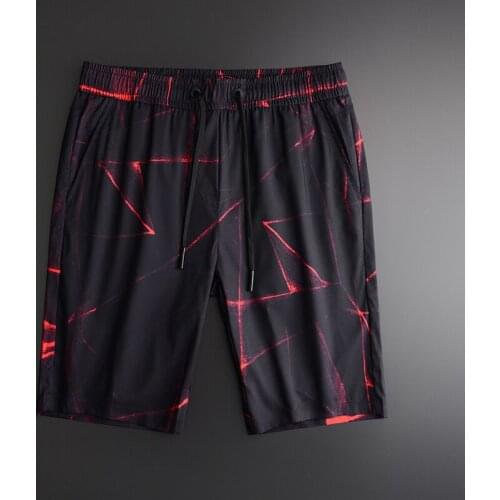 Summer Casual Luxury Allover Printed Elastic Waist Shorts Plus Size 4xl Slim Fit Short Trousers Men