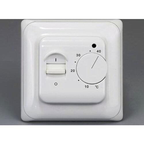 220V Mechanical Temperature Controller Wall Mounted Manual Heating Cooling Thermostat Switch For Room Floor Air Condition White