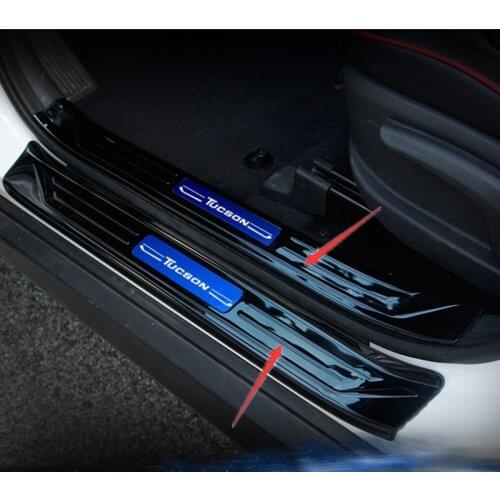 8PCS/set Stainless steel Door Sill For Hyundai Tucson 2015 2016 2017 scuff plate Door pedal Car Accessories Car-Styling