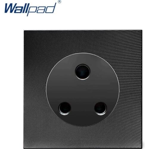 3 Pin 15A Socket Wallpad Luxury Aluminum Metal Panel Electric Wall Power Socket Electrical Outlets For Home