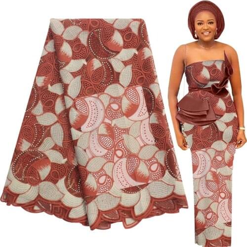 Fabricbob New Swiss Voile Lace In Switzerland 2021 Wedding Embroidery African Lace Fabric 2.5 Yards