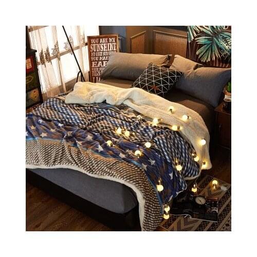 Blanket Bedding Thickening Winter Warming Single Double Student Cow Dormitory Milk Fur Blanket Meridian Rest Blanket