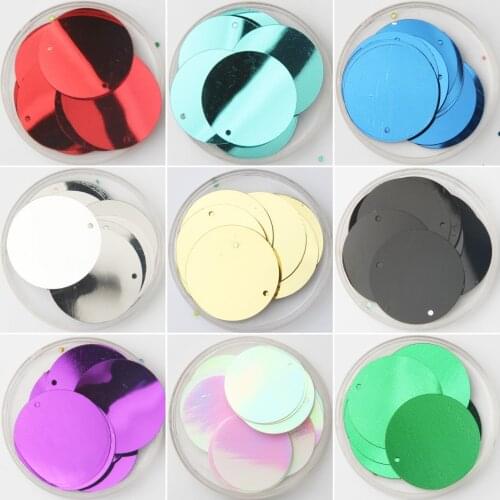 Paillette 30mm Large Flat Round Sequins Flat PVC Paillettes Loose Sequins for Carfs for Wedding Lentejuelas Para Coser 10g