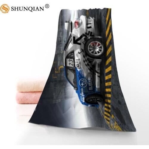New Arrive Towels Custom art subaru sti Printed Microfiber Towel Sport Travel Drying Bath Towels 70x140cm 35x75cm