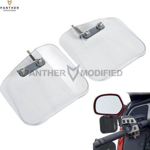 Clear Motorcycle Mirror Mount Wind Deflectors Shield Case for HONDA Goldwing GL1800 F6B 2001-2016