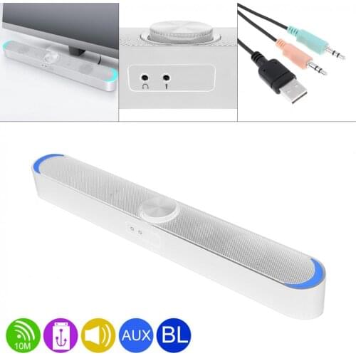 SADA V-198 Bluetooth Multi-media Soundbars Speaker Mobile Phone Computer Universal Mini Strip Speaker with Stereo Surround Sound