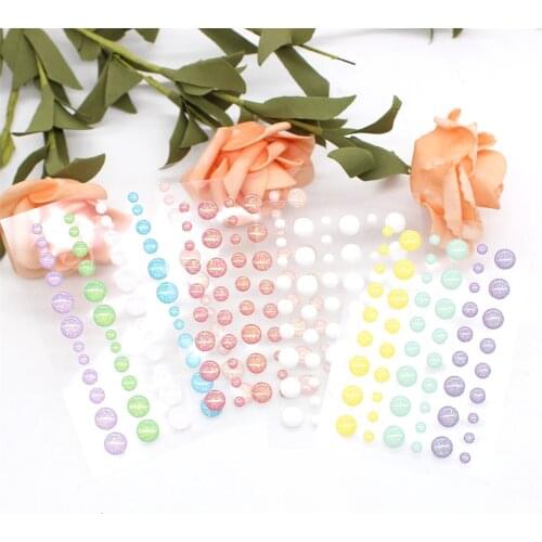 4pcs/set Sugar Sprinkles Self- adhesive Enamel Dots Resin Sticker for Scrapbooking/ DIY Crafts/ Card Making Decoration