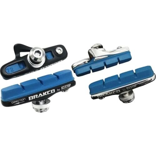 BRAKCO Carbon Fiber Wheel Brake Shoes Replaceable Noise Reduction Road Bike Carbon Wheel C Clamp Brake Pad for Brompton