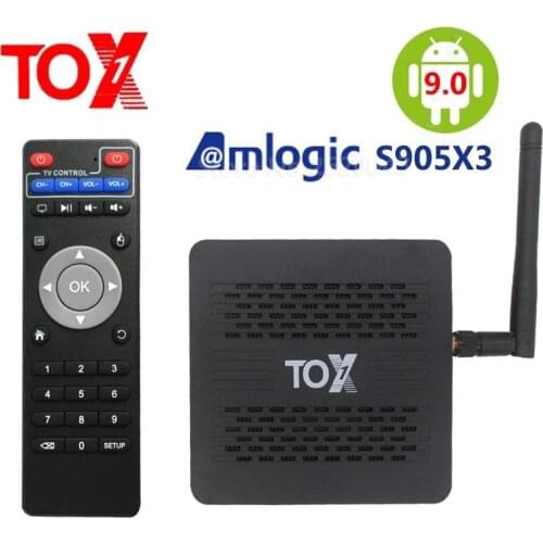 2020 New Amlogic S905X3 TV Box Android 9.0 TOX1 4GB RAM 32GB ROM 2.4G 5G WiFi Bluetooth 1000M 4K HD Smart Set top Box vs X3 PRO