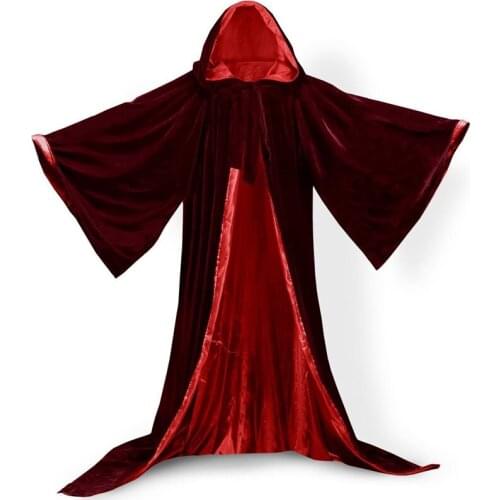 Burgundy Wine red Velvet Christmas Long sleeve velvet cape Wedding Cloaks Hooded cape Bridal Wraps Jacket custom size