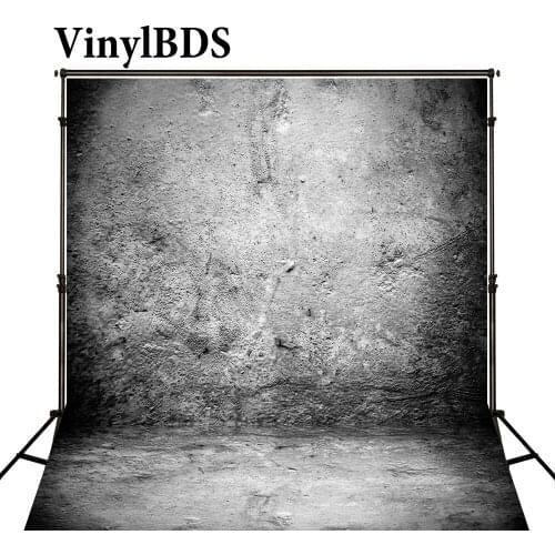VinylBDS 5X7FT Newborn Baby White Black Style Backdrops Photography Paint Rough Wall Background For Photo Studio