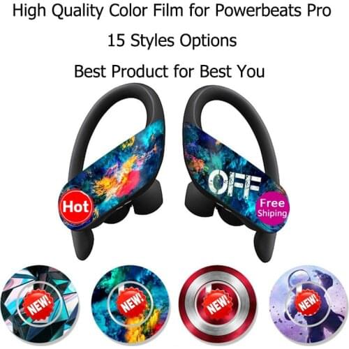 High Quality Cellphone Mall Earphone Tools Wireless Earphones Protective Film Scratch-Proof Sticker for Powerbeats Pro 15 Colors
