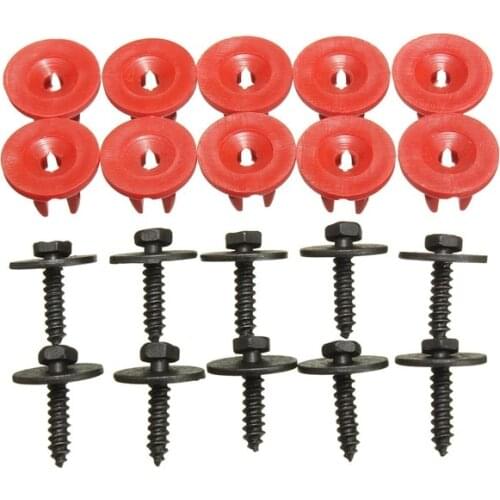 10pcs/set ENGINE UNDERTRAY COVER CLIPS SCREWS BOTTOM SHIELD GUARD FOR FORD for FOCUS /C-MAX