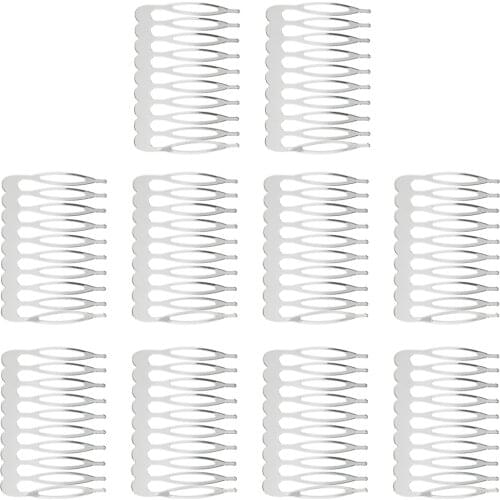 10pcs 5.5cm Metal Blank Wire Hair Combs Hair Clips Pins Hair Pins Headbands Hair Accessories Bridal Veil DIY Crafts Girls