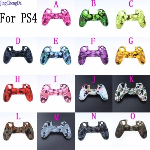 10PCS Camouflage Camo Silicone Rubber Soft sleeve Skin Grip Cover Case Protector For Playstation 4 PS4 Controller PS4 Pro Slim