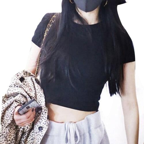 2021 Summer Casual Short Women T-shirts Fashion Round Neck Slim Sweatshirts Korean Style Short Sleeve Tops Camisetas De Mujer