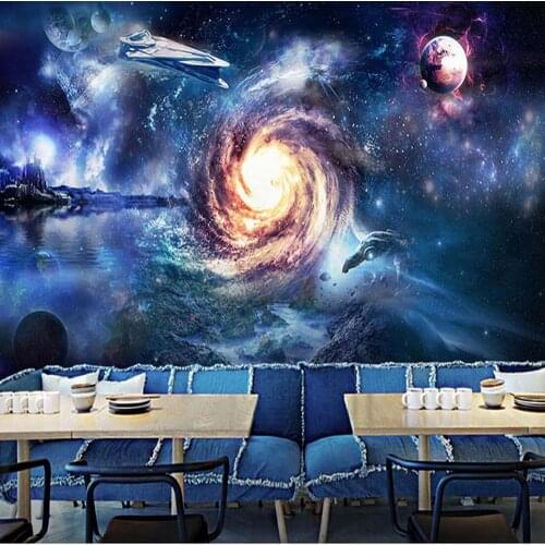 3D Abstract Photo HD Mural Larger Photo Wallpapers for Bedroom Living Room Decorative Modern Wall Paper Cosmic Stars Custom Size