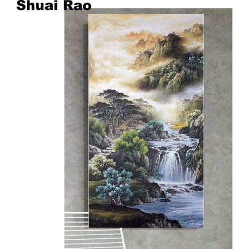 50x100cm Mountain and River Full Drill square round Diamond embroidery Chinese landscape 5D DIY Diamond Painting Cross Stitch
