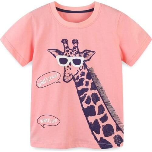 Jumping Meters Summer Ice Cream Print Cotton Boys Girls T Shirts Hot Selling Baby Clothes Short Sleeve Kids Tops