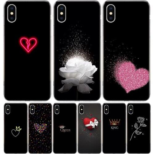 Queen Heart Phone Case for Apple iphone 11 12 Mini Pro XR X Xs Max 7 8 6 6s Plus 7G 6G 5G 5S 5 SE + Customize Cover Coque
