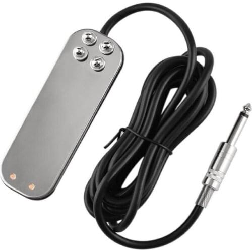 Black Thick Anti-stretch Silicone Wire Stainless Steel Tattoo Pedal Tattoo Machine Professional Quality Foot-switch Pedal
