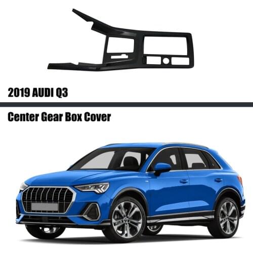 For AUDI Q3 2019 2020 2021 Carbon Fiber Color Car Center Console Gear Shift Panel Decoration Sticker Trim ABS Interior Styling