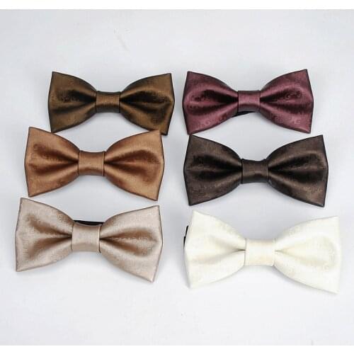2020 Brand New Fashion Pu Leather Geometric Wine Red BowTie Female Necktie Adult Luxury Cravate Homme Wedding Party Tie For Men