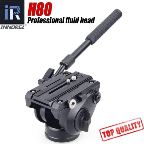 INNOREL Lightweight H80 Fluid Head Hydraulic Damping for DSLR Video Tripod Monopod Manfrotto 501PL Bird Watching Big Stable
