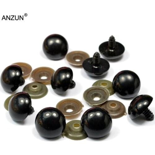 4mm-22mm Environmental Protection Plastic Safety Eyes For Teddy Bear Stuffed Toys Animal Dolls Plastic Beads Black