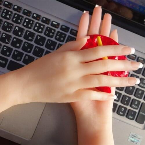 KnowU 1pcs of Right or Left Female Jointed Hand Model Flexible Adult Mannequin Fake Hand Skin Texture Ring Jewlry Display