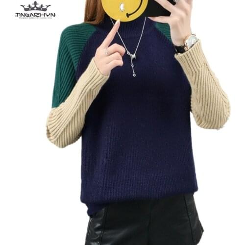 Tnlnzhyn 2019 New Autumn Winter Women Sweater Slim Turtlennck Long sleeved Sweater Thicken Female Warm pullover and Sweater Y613