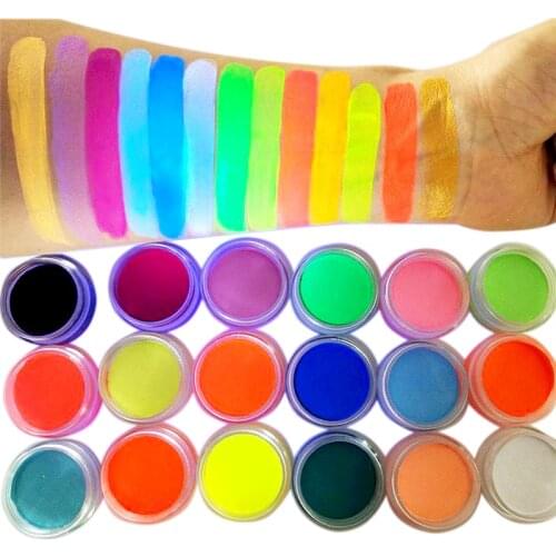 10g Face Body Paint Fluorescent Color Neon Water Based Eyeliner No-Toxic Washable Supplies